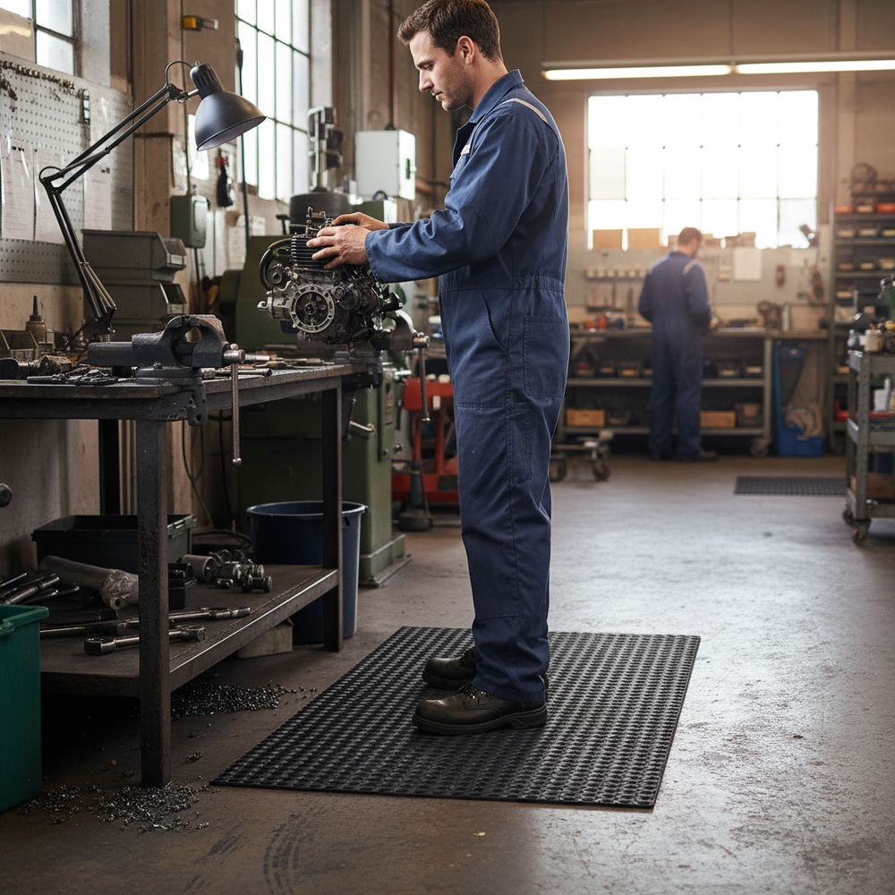 Premium Anti-Fatigue Bubble Floor Mats for Comfort and Safety - Side view