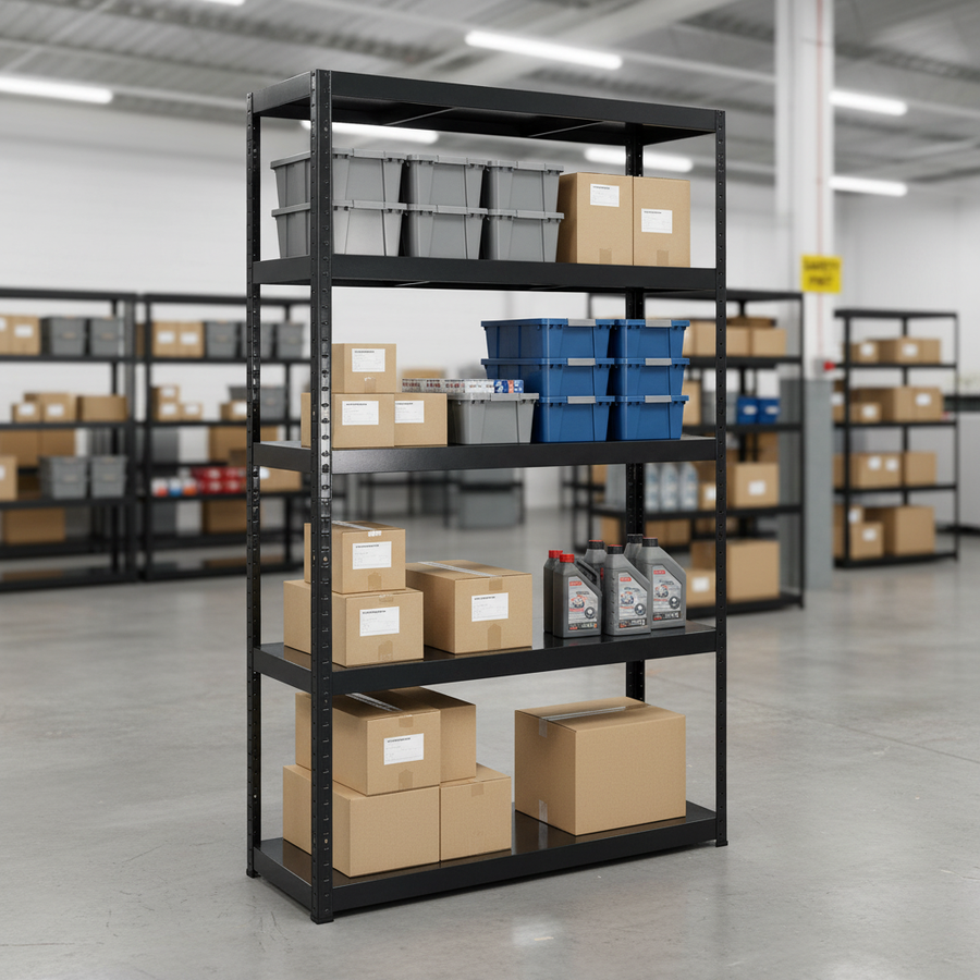 Heavy Duty Metal Shelving - 1800mm High - 90/130kg Capacity - Front view