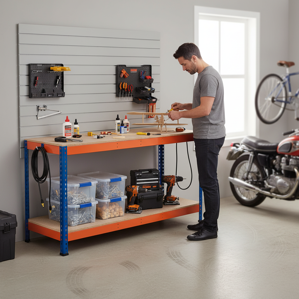 Professional Workbench - 915mm High - 400kg Capacity - Chipboard - Side view