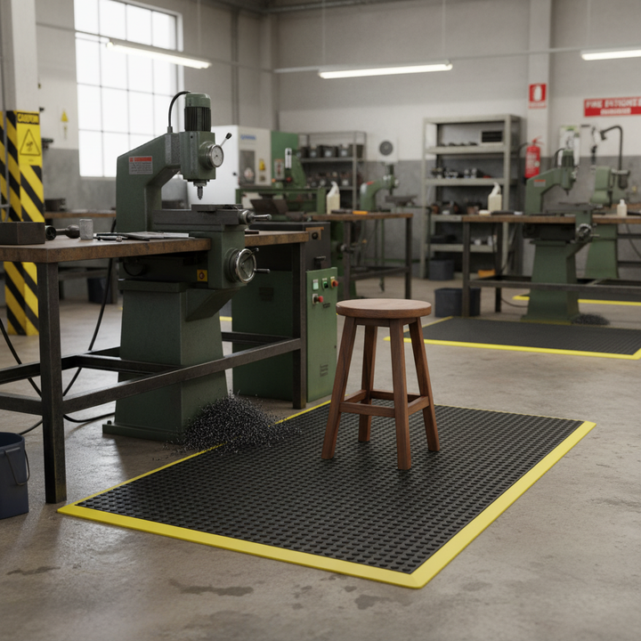 Heavy Duty Anti-Fatigue Work Mat with Non-Slip Bubble Surface - Front view
