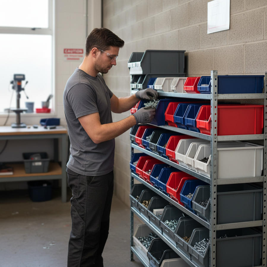 Premium Plastic Small Parts Pick Bins - Versatile Storage Solutions - Front view