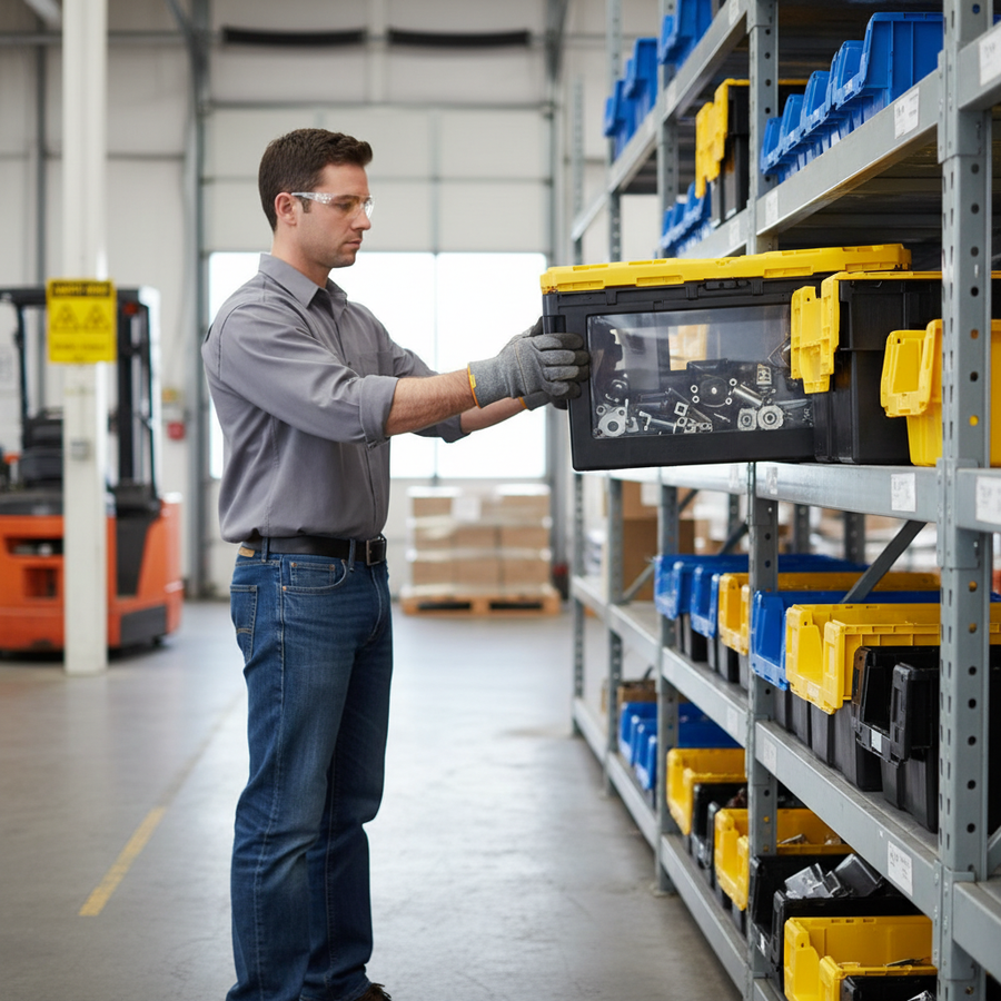 Durable Tote Boxes - 3 Sizes - Versatile Storage Solutions - Front view