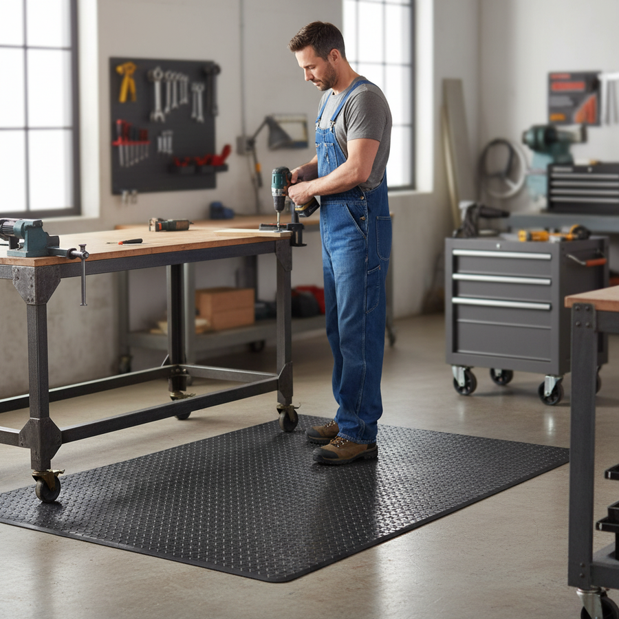 Professional Anti-Fatigue Deckplate Mat for Enhanced Comfort - Front view