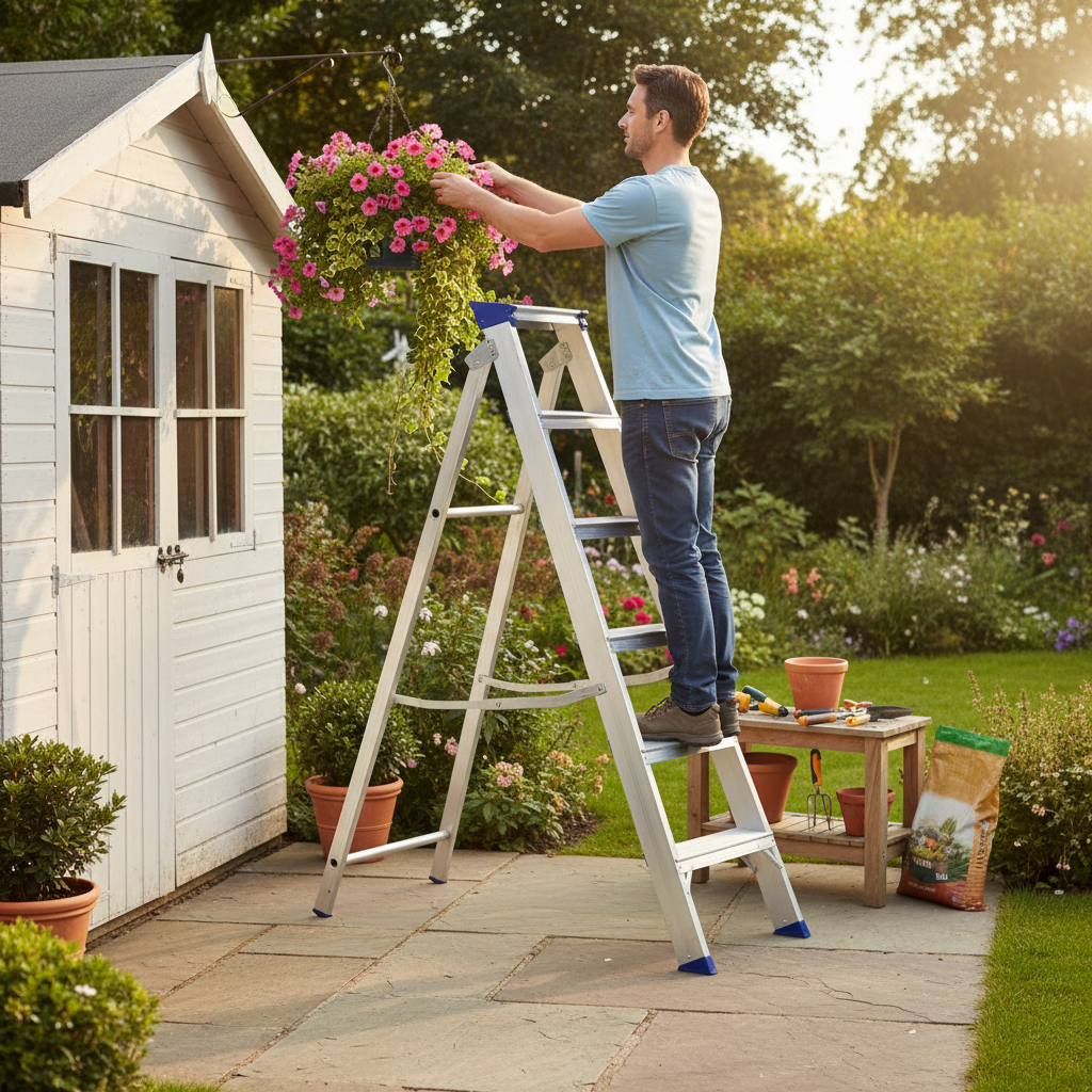 Professional Swingback Step Ladders - 6 Sizes Available - Front view