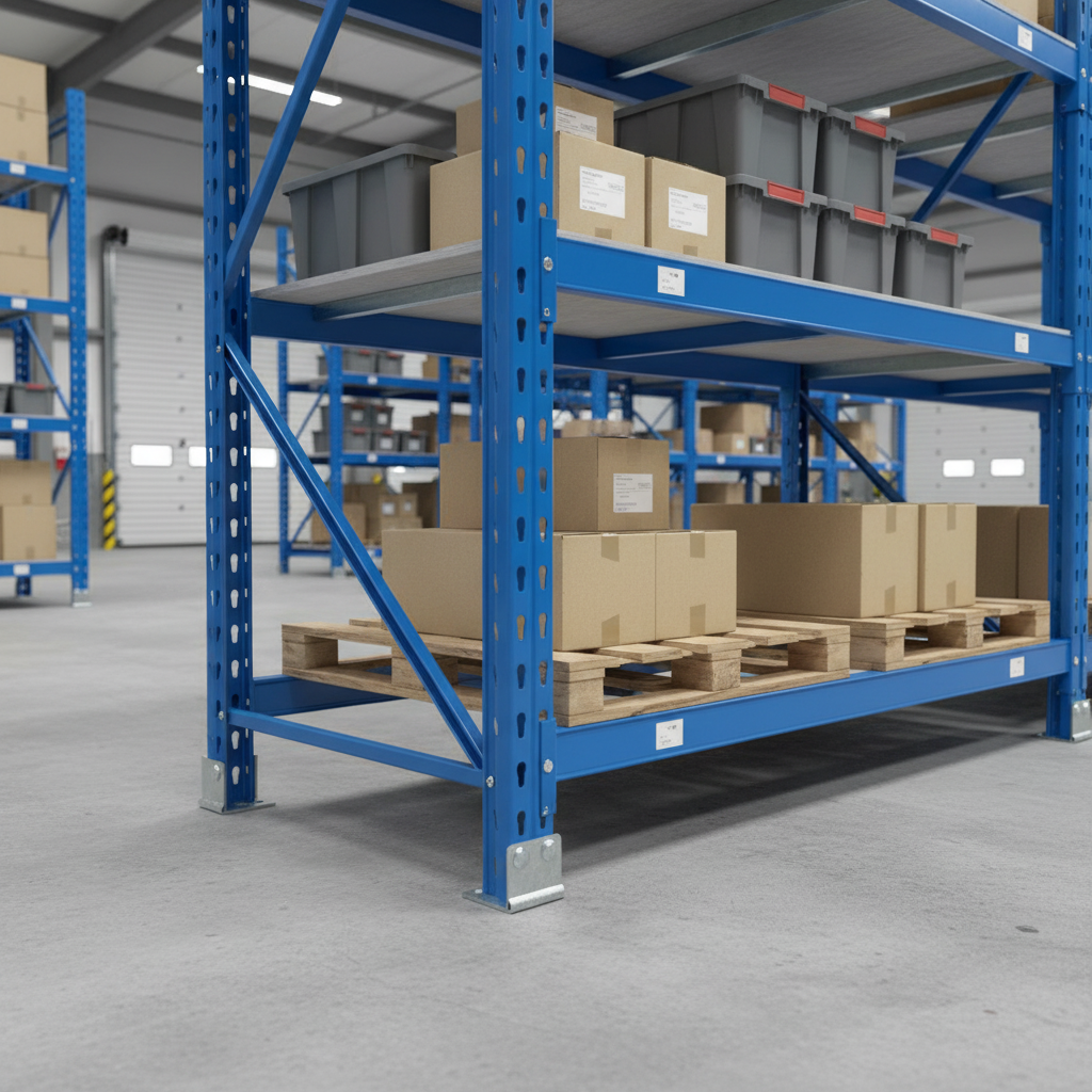 Premium Steel Feet for Shelving - Galvanised, Single or Double - Front view