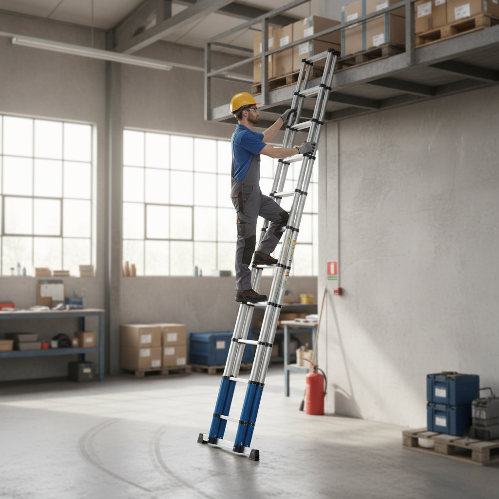 Premium Telescopic Ladders - Versatile and Compact - Front view
