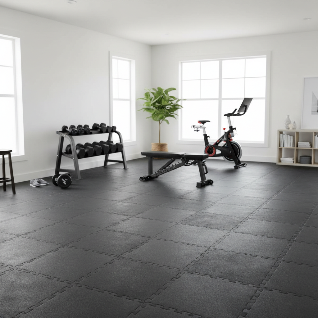 Premium Leisure Gym Floor Matting Kits - Shockproof and Durable - Front view