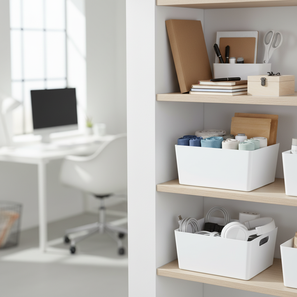 Premium Storage Studio Baskets for Home & Office Organization - Front view