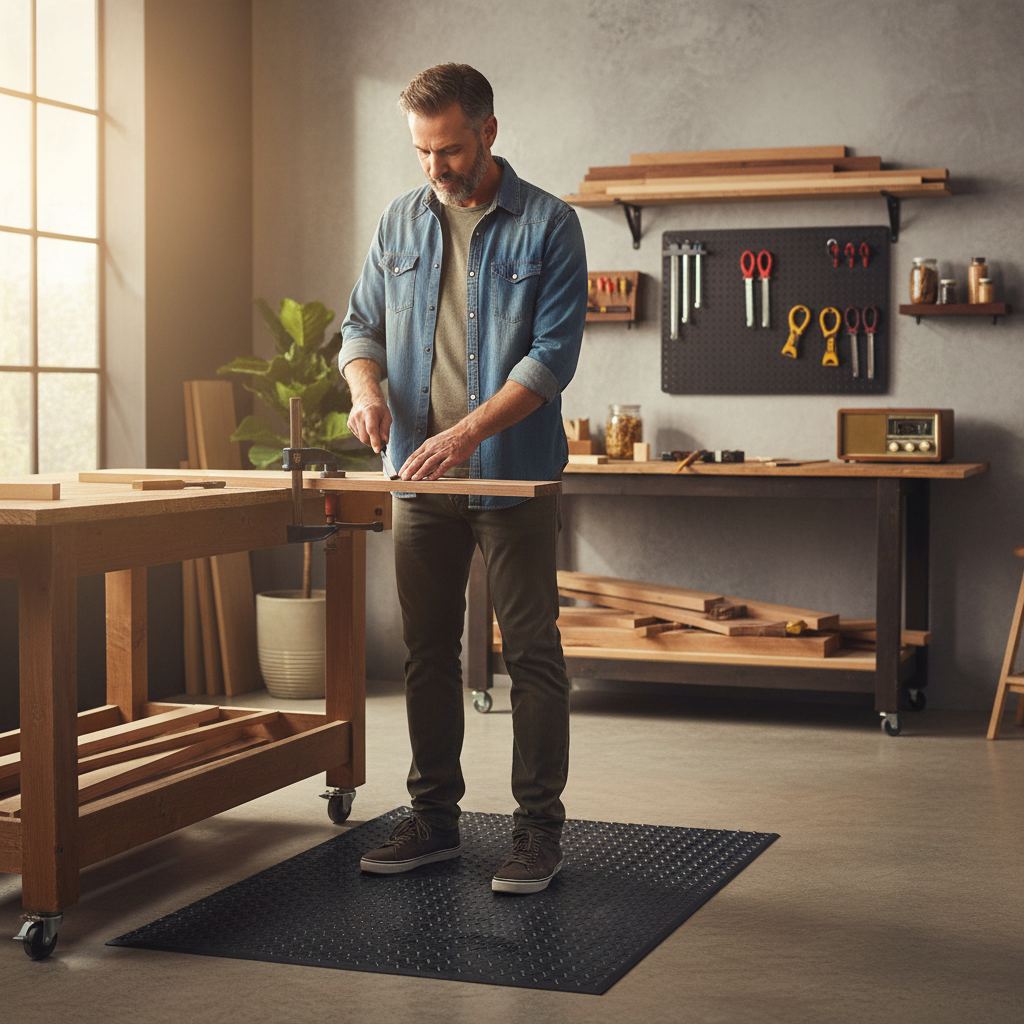 Professional Anti-Fatigue Deckplate Mat for Enhanced Comfort - Side view