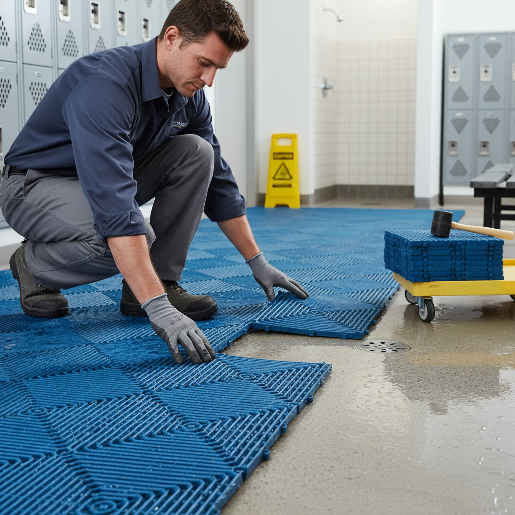 Premium Wet Area Mats for Safety in Slippery Conditions - Front view