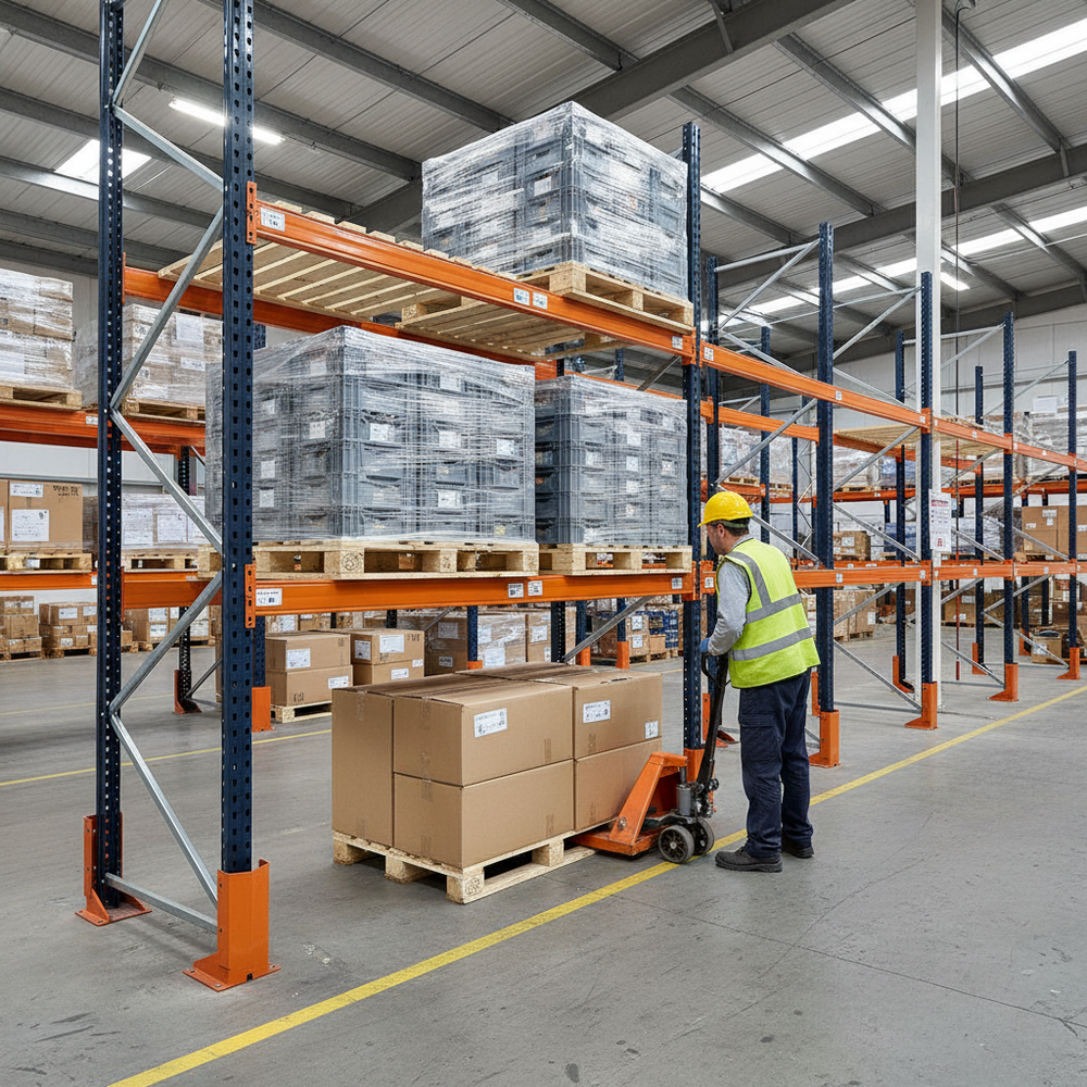 Open Timber Decking for Pallet Racking - Heavy Duty Storage Solution - Side view