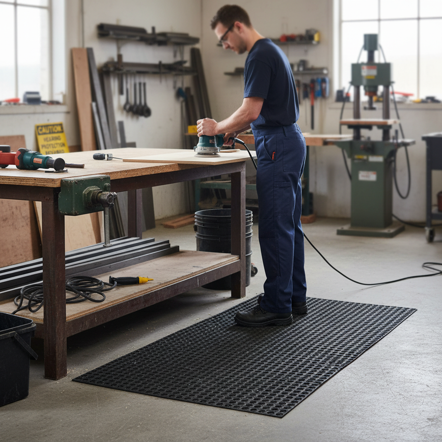 Premium Anti-Fatigue Bubble Floor Mats for Comfort and Safety - Front view