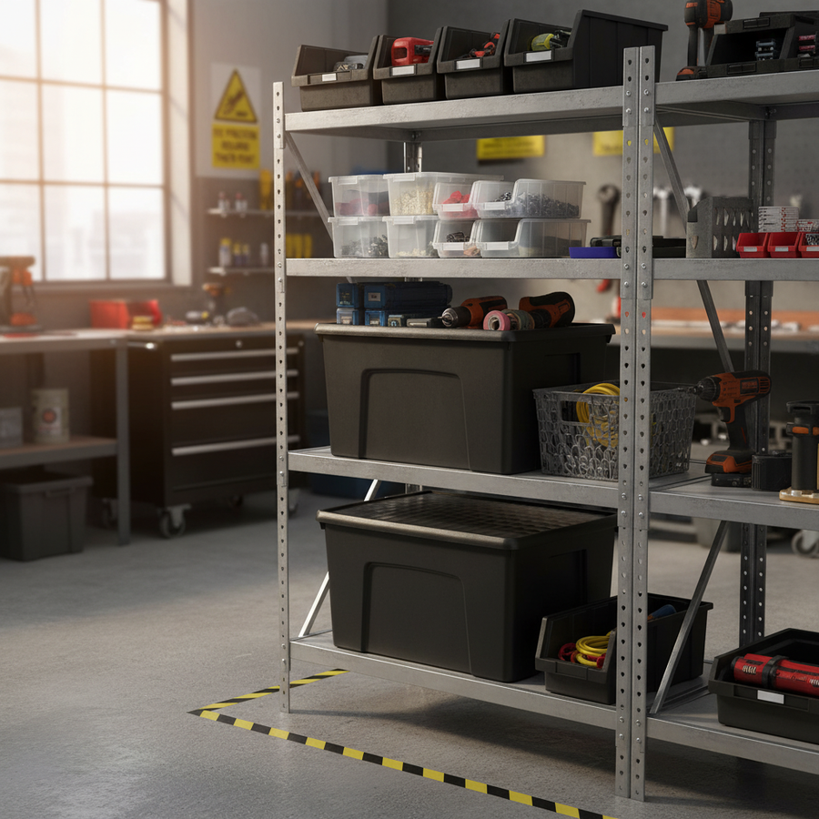 Premium Plastic Storage Boxes - 3 Sizes for Versatile Storage Solutions - Front view